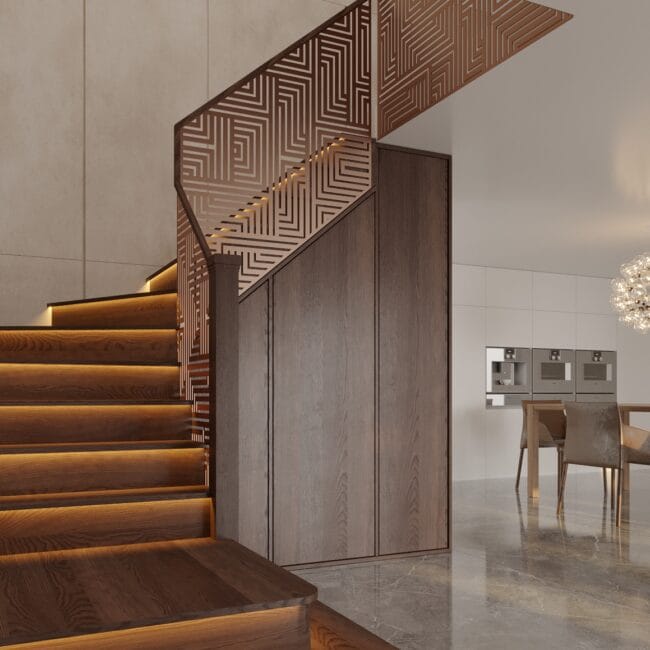 Bespoke staircase visual design and render