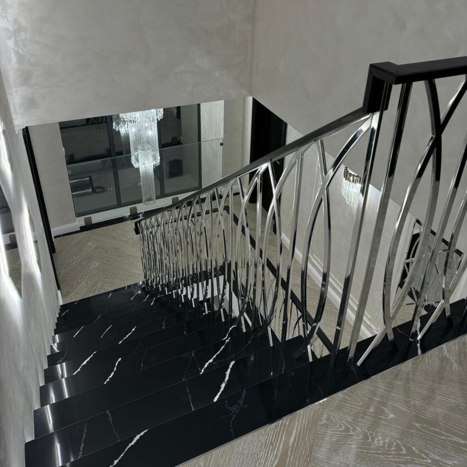 Premium cutom metal work for balustrades of a luxurious staircase