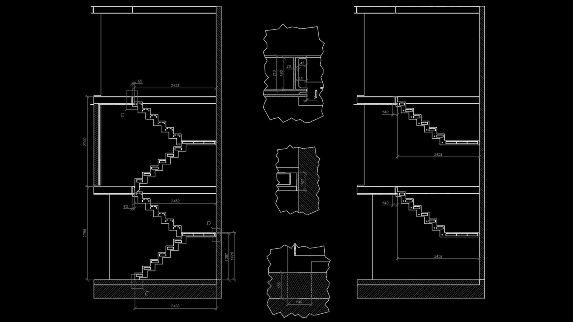 Bespoke staircase blueprint and drawing 8