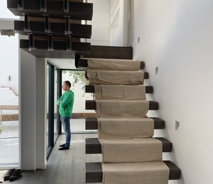 Experience the unique design of the Brixton staircase by V.P Stairs Ltd; marvel at our approach that merges industrial strength with natural beauty.