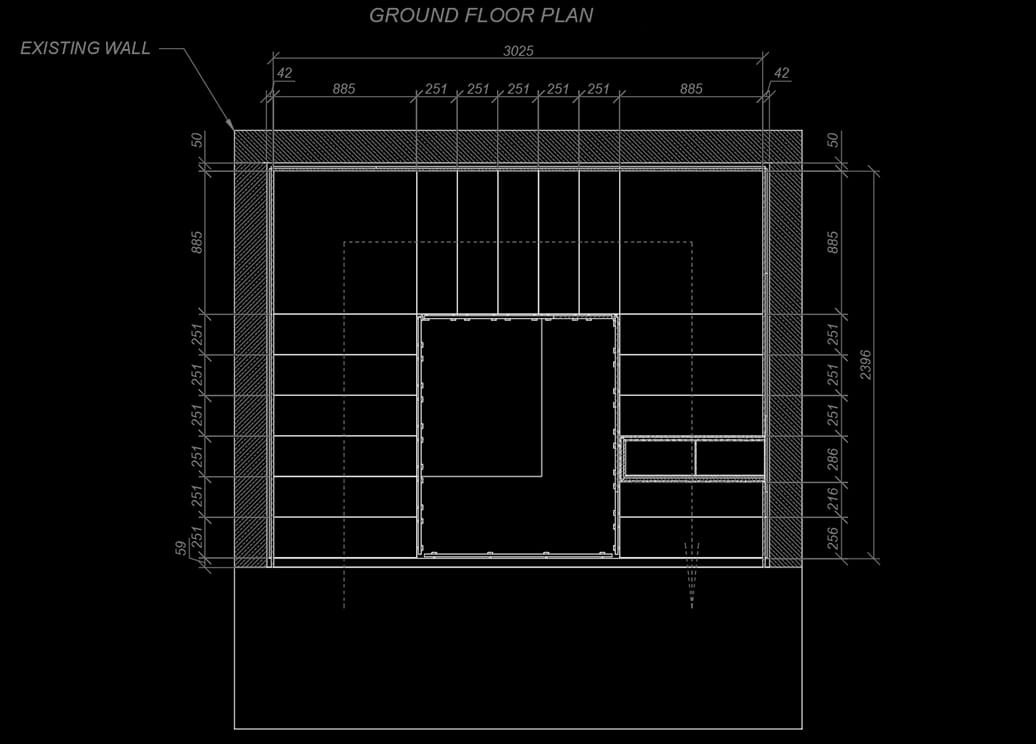 Bespoke staircase blueprint and drawing 3