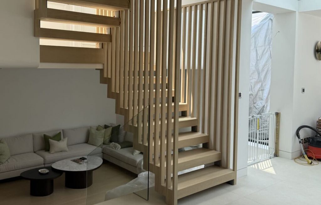 staircase with central room position