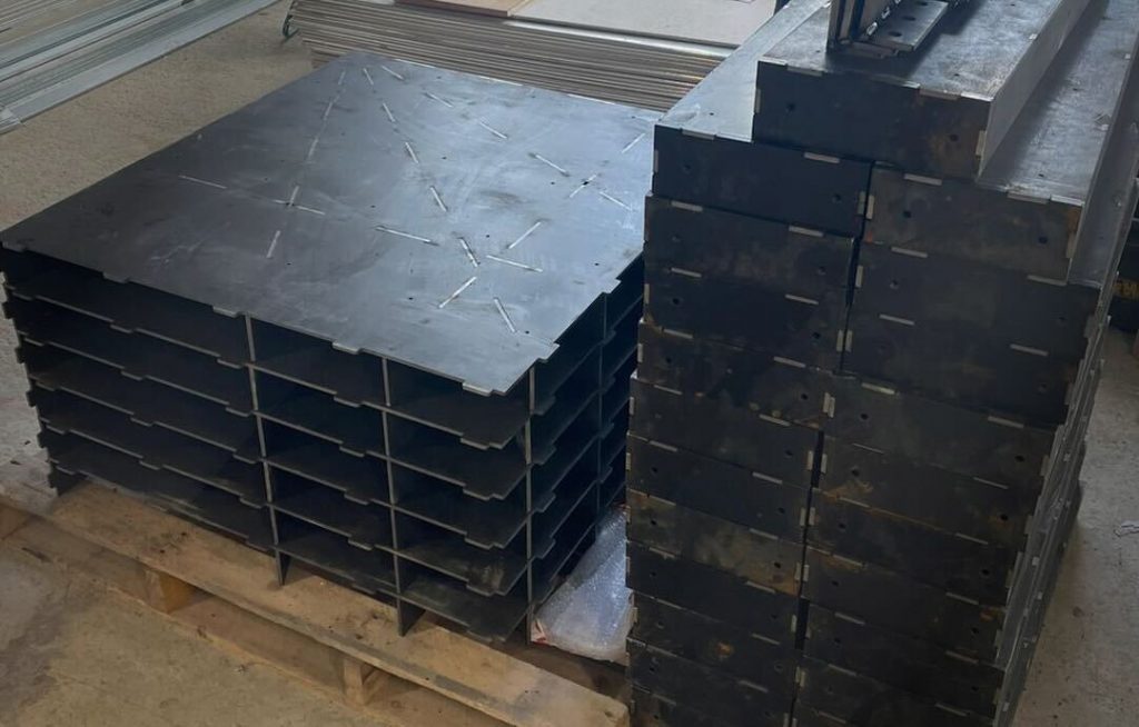 Sheets of metal for further use in the staircase project