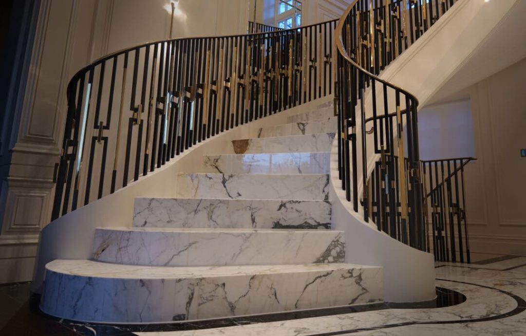 marble steps for bespoke staircase project