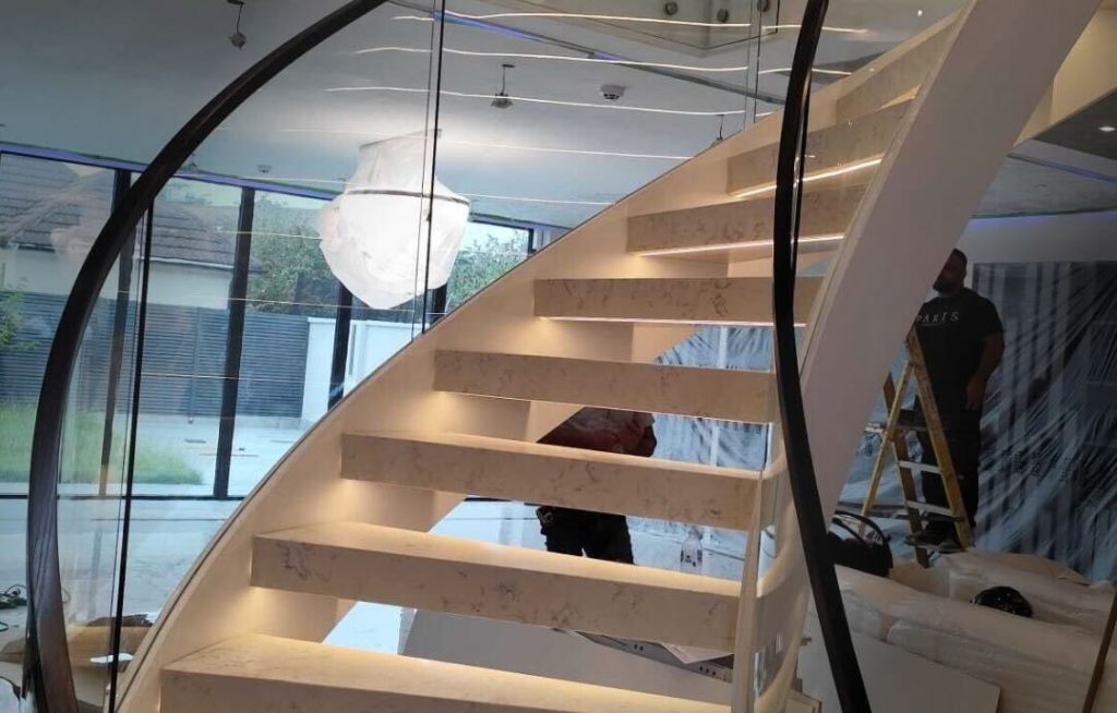 installation process of quartz staircase in the UK