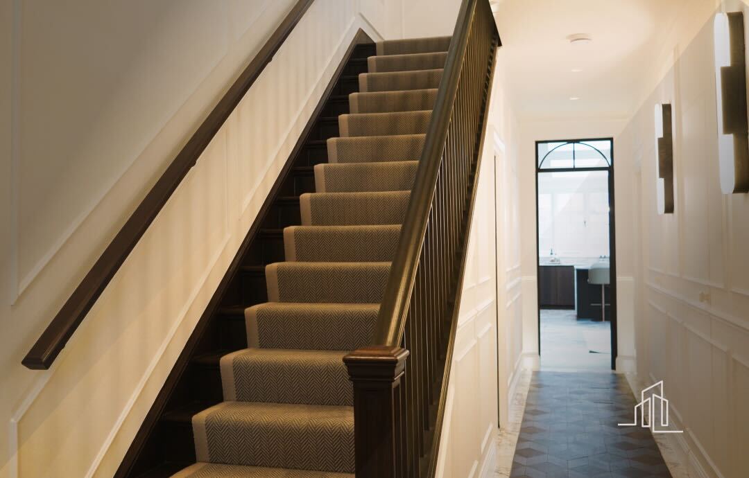 Staircase made with wooden materials