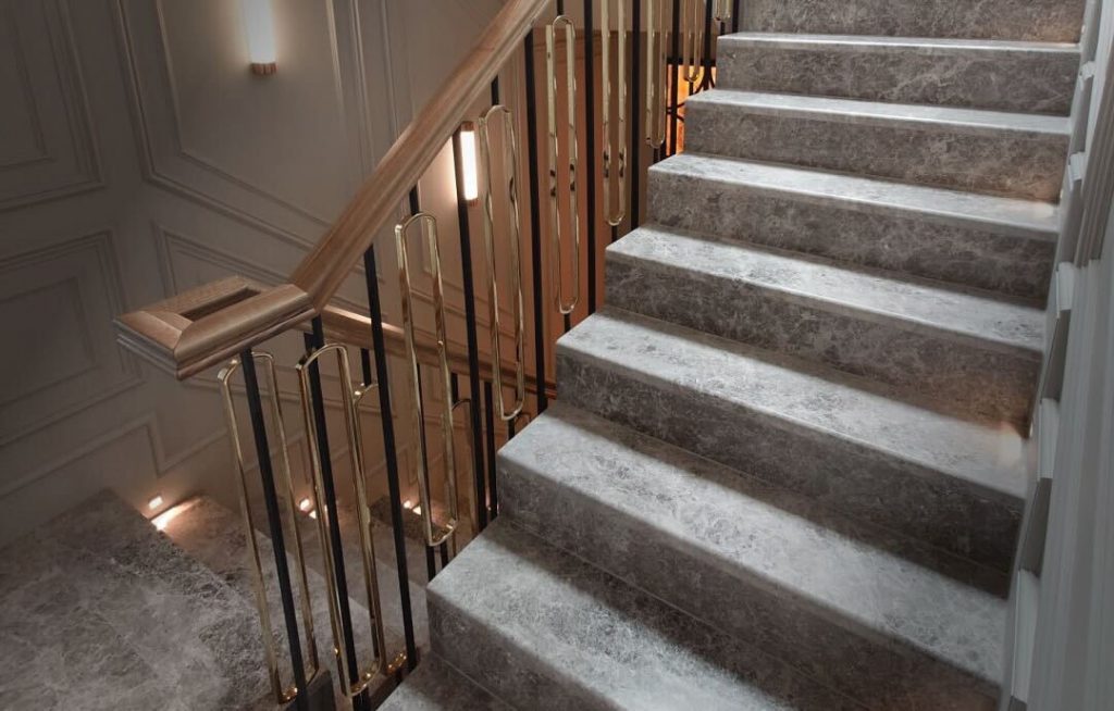 Balustrades coated with real pure gold