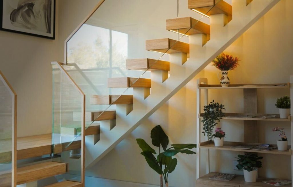modern floating staircase