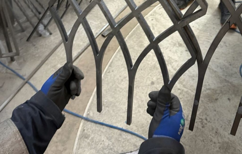 High-quality metal used for stair balustrades