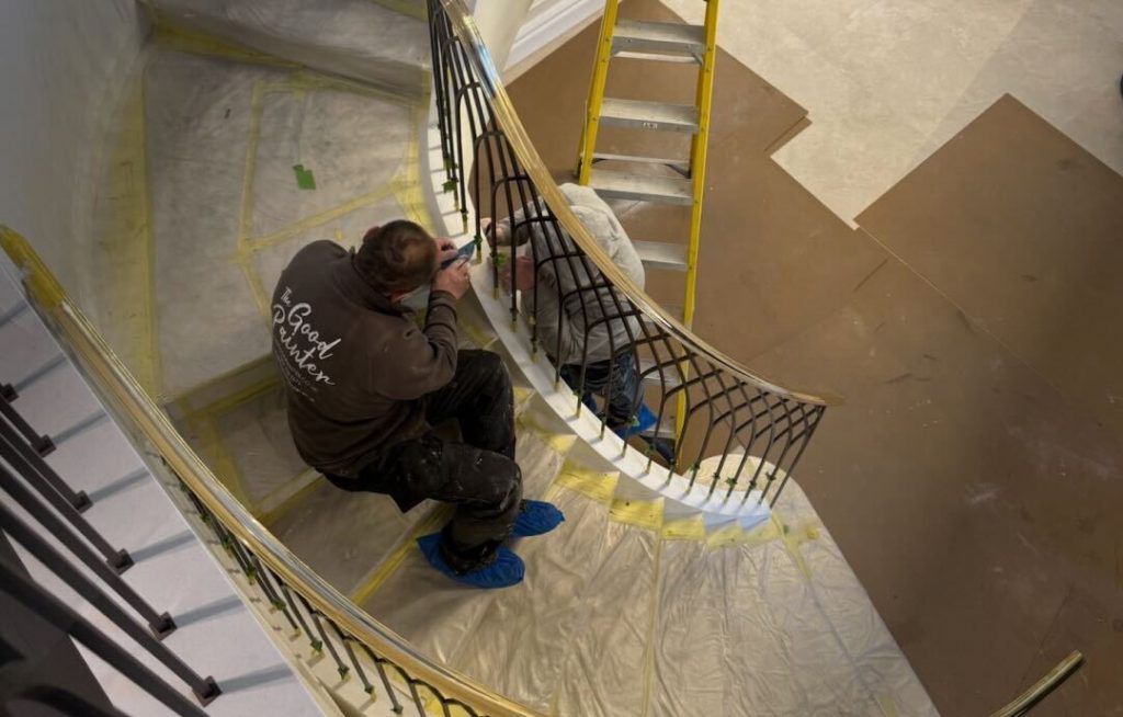 Installation of luxury balustrades for stairs