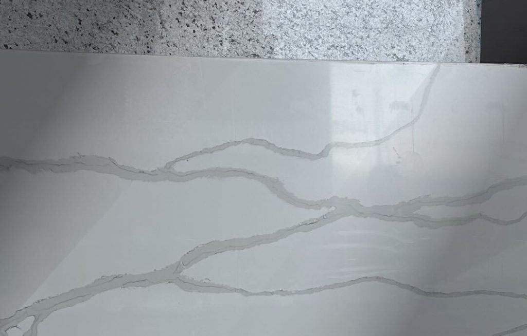 Using natural marble with unique patterns in a staircase project