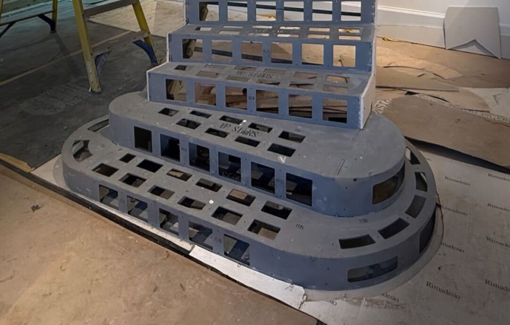 installation of feature steps at a site in the UK