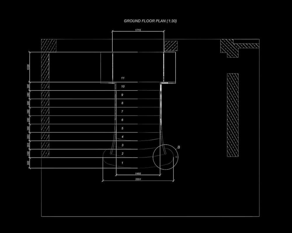 Custom black steel staircase installation UK
