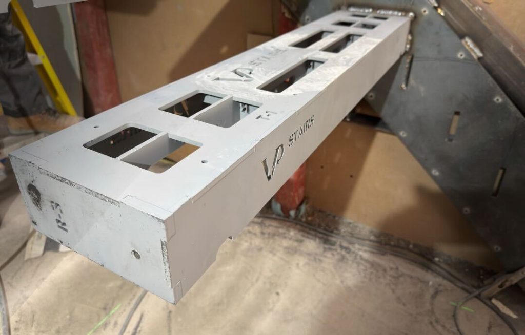 Installing steps for a cantilevered (floating) staircase